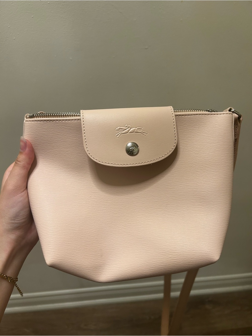 Longchamp Small Crossbody Bag in Pale Blush